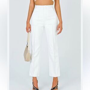 NEW Princess Polly Encore Pants White Faux Leather Women’s 2